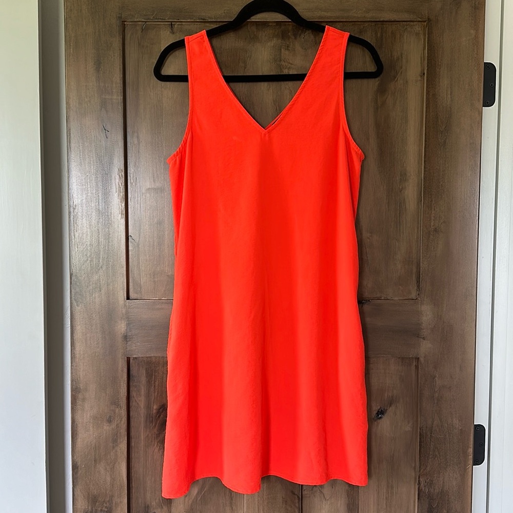 Halogen v neck orange dress - Picture 2 of 6